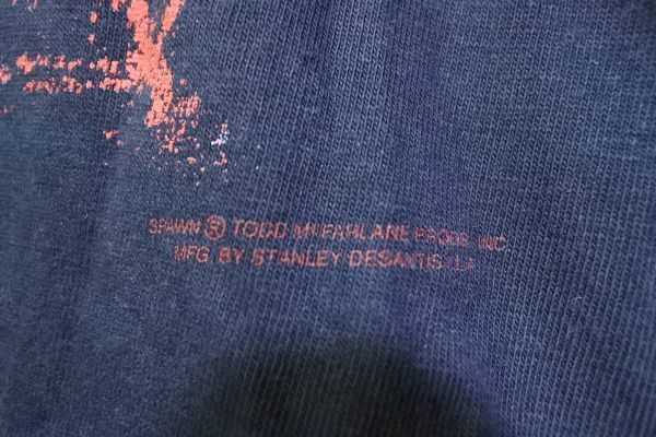 90's SPAWN WHEN ALL HELL BREAKS LOOSE Vintage Tee size M USA製 STANLEY DESANTIS_画像6