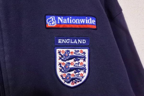 00's UMBRO ENGLAND Nationwide アンブロ イングランド代表 スウェット ジャケット size M ネイビー_画像5