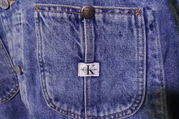 90's Calvin Klein Jeans カルバンクライン デニム カバーオール ジャケット size M USA製 オーバーサイズ_画像6