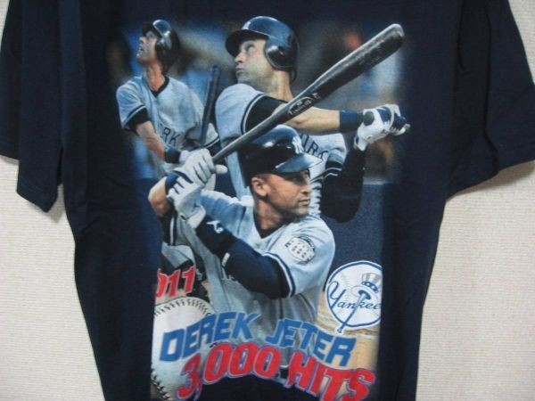 MLB New York Yankees DEREK JETTER 3000 HITS Tee size S ヤンキース ジーター Tシャツ 3000本安打記念_画像3