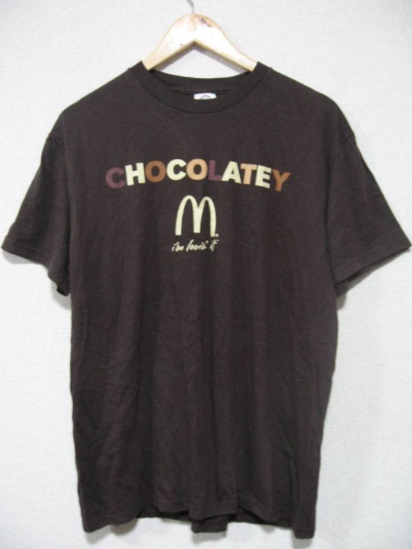 最終値下げ 00's McDonald's ダークブラウン M size Tシャツ