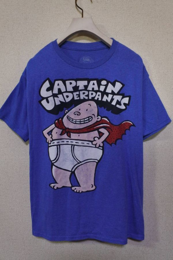 2018's CAPTAIN UNDERPANTS Movie Tee size L ドリームワークス キャプテンアンダーパンツ パンツマン Tシャツ