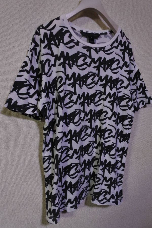 00's MARC BY MARC JACOBS Stephen Sprouse Graffiti Art Tee size XS マークジェイコブス Tシャツ 総柄 アーカイブ_画像3