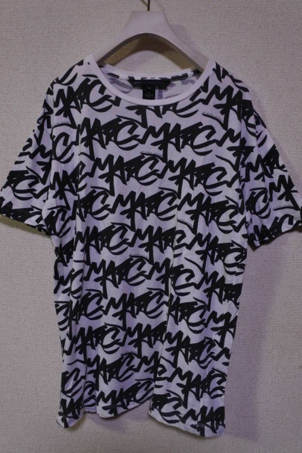 00's MARC BY MARC JACOBS Stephen Sprouse Graffiti Art Tee size XS マークジェイコブス Tシャツ 総柄 アーカイブ_画像1