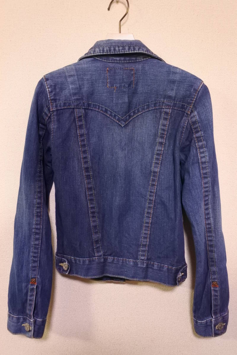 00's TRUE RELIGION JIMMY デニムジャケット size XS ユーズド加工 レディース Y2K_画像2