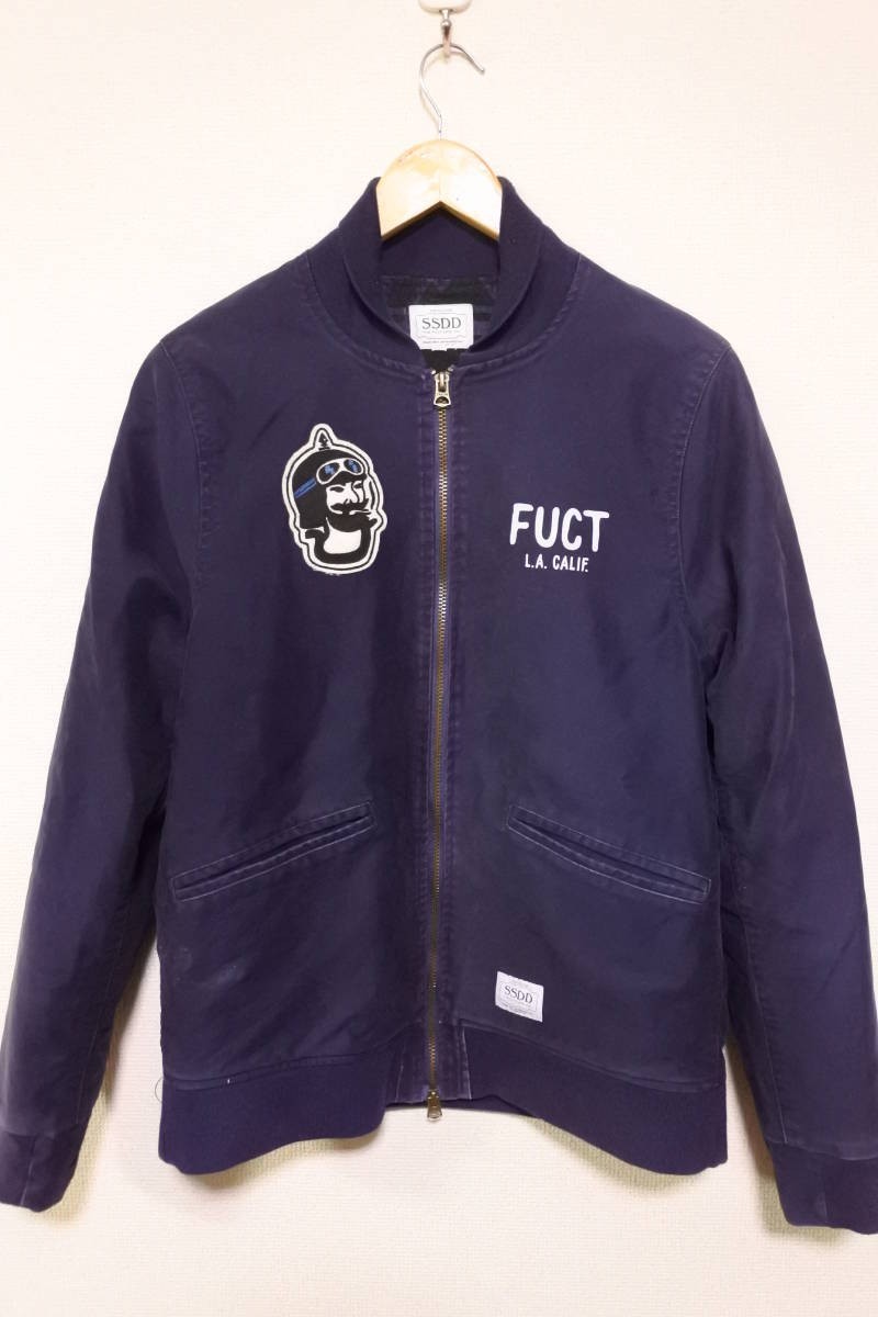 FUCT SSDD Bomber Jacket size M ファクト フライトジャケット MA-1 ネイビー_画像1