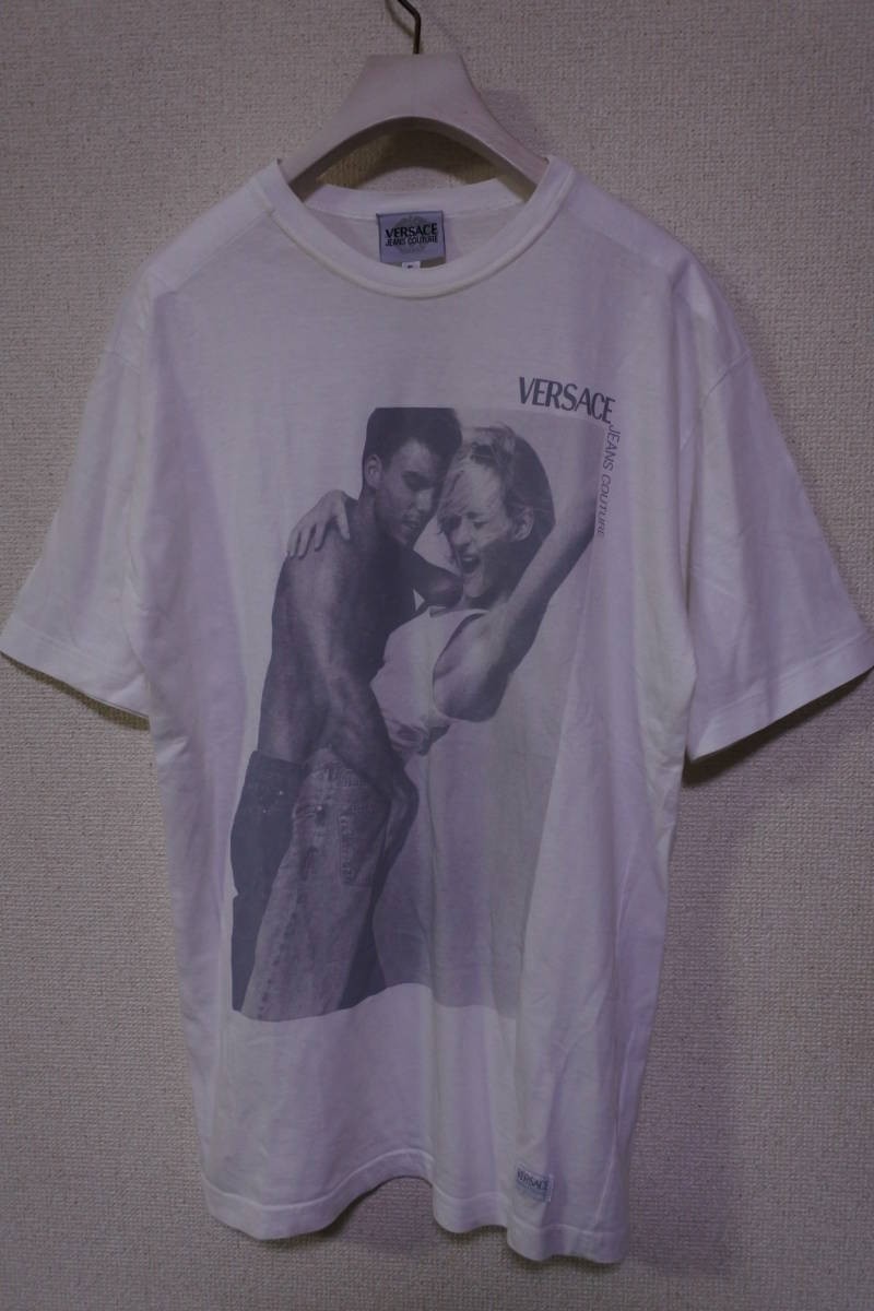 90's VERSACE JEANS COUTURE Bruce Weber Tee size S ベルサーチ フォト Tシャツ ブルースウェーバー