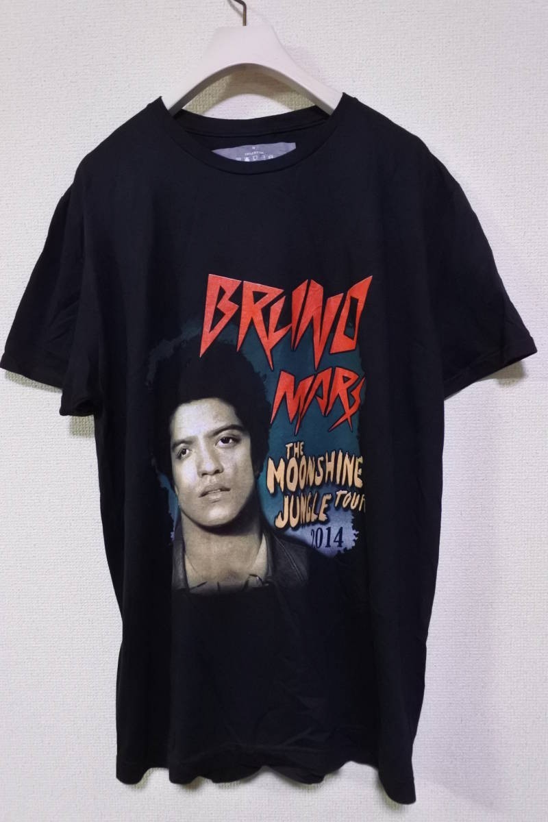 BRUNO MARS THE MOONSHINE JUNGLE TOUR 2014 Tee size M ブルーノマーズ ツアー Tシャツ ブラック_画像1