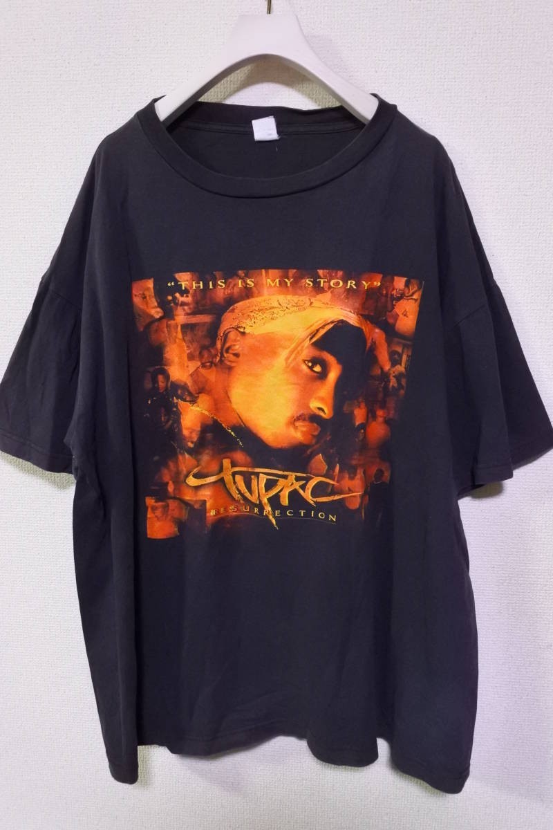 00's TUPAC RESURRECTION Vinatge Movie Tee size XL 2pac 2パック レザレクション ムービー Tシャツ RAP TEE_画像1