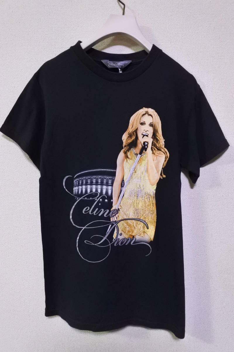 Celine Dion セリーヌディオン Tシャツ size S ブラック オフィシャル_画像1