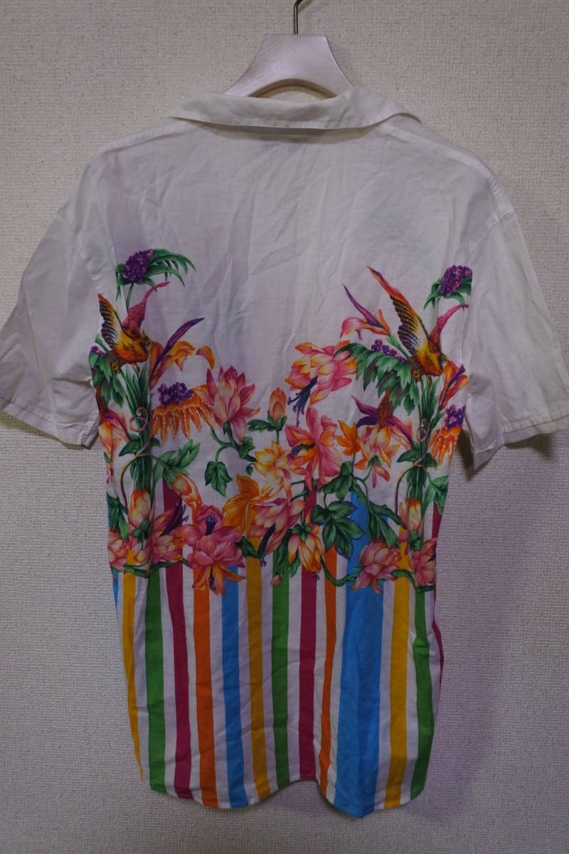 80's-90's Christian Dior SPORTS Tropical Shirts size M クリスチャンディオール オープンカラーシャツ 花柄 希少_画像2