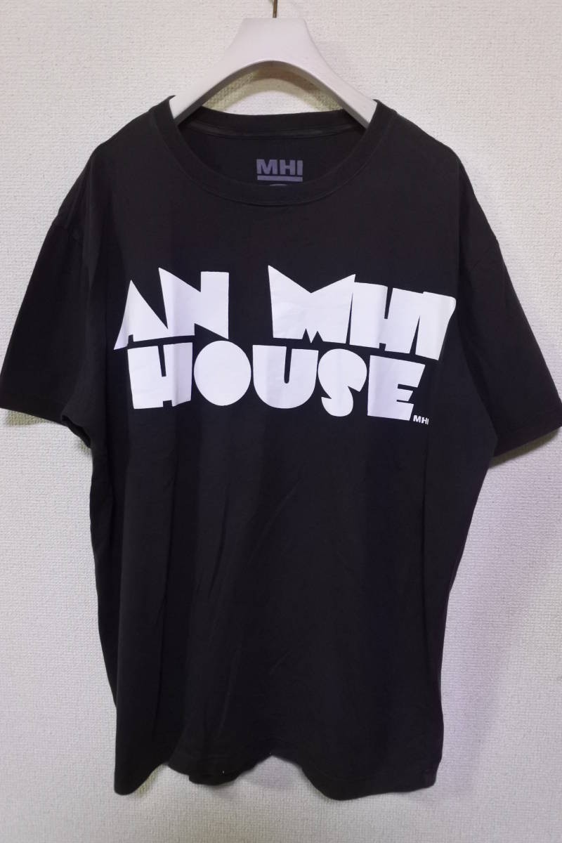 MHI by MAHARISHI AN MHI HOUSE Tee size M マハリシ メッセージ Tシャツ ブラック_画像1