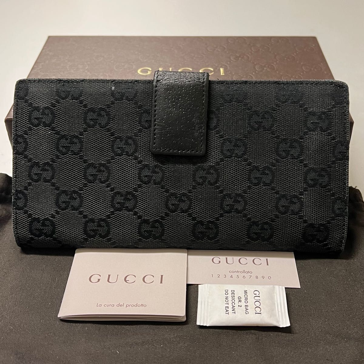 未使用に近い! グッチ GUCCI 財布 長財布 GGキャンバス