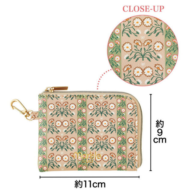  Lynn flannel 2022 year 4 month number [ magazine appendix ] marble SUD floral print . lovely slim purse & smartphone . go in . multi shoulder bag 