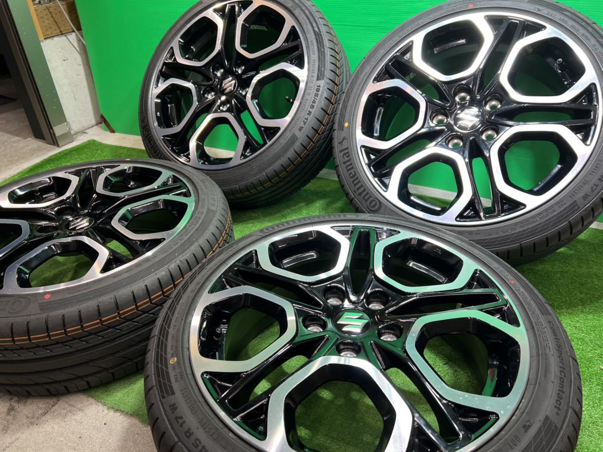 新車外し バリ山 スズキ スイフトスポーツ ZC33S 純正タイヤホイール4