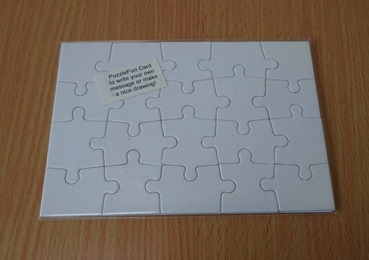 パズルカード　９枚セット　ポストカード　ギフトカード　自作パズル　アート用品　白いパズル_画像3