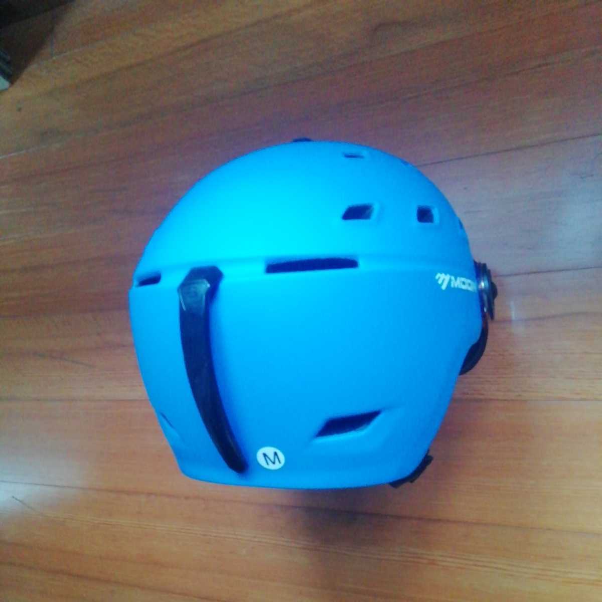 新品未使用 バイザー ヘルメット サイズ M（55cm～58cm）カラー マットブルー スノーボードヘルメット スキーヘルメット ゴーグル _画像6