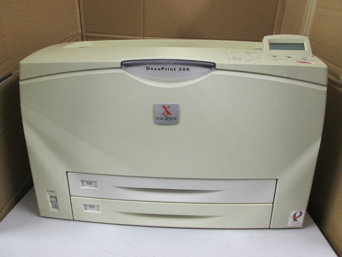 ◎中古レーザープリンタ　富士ゼロックス【XEROX DocuPrint205】両面ユニット付き　残量不明トナー付き◎2212131_画像1