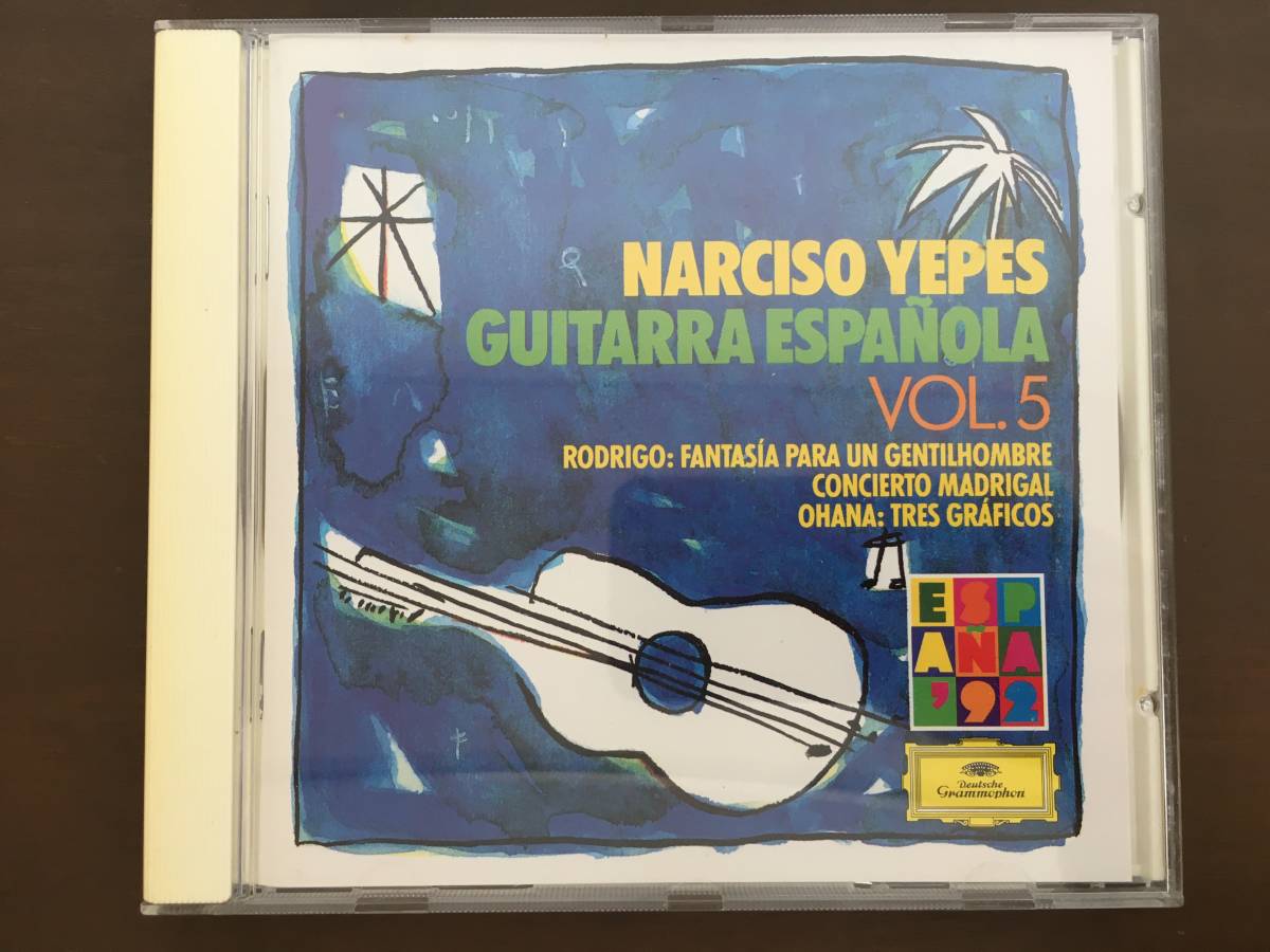 CD/NARCISO YEPES　GUITARRA ESPANOLA　VOL.5　RODRIGO:FANTASIA PARA UN GENTILHOMBRE U.A./【J22】 /中古_画像1