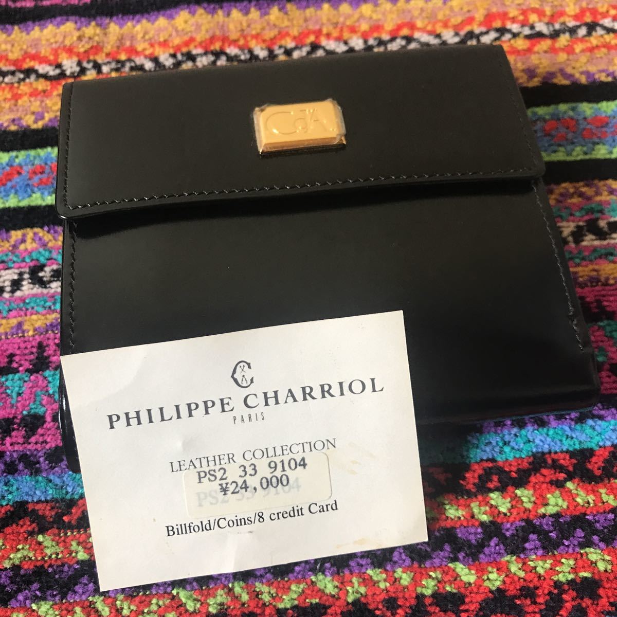 PHILIPPE CHARRIOLフィリップ シャリオール☆折り財布☆小銭入付_画像9