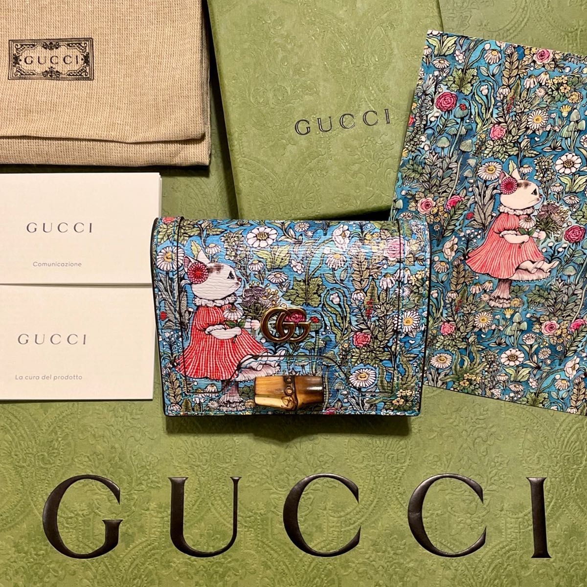 ヒグチユウコ GUCCI 二つ折り 財布 ウォレット こはる 折り財布 ヒグチユウコ GUCCI 二つ折り 財布 ウォレット こはる 折り財布