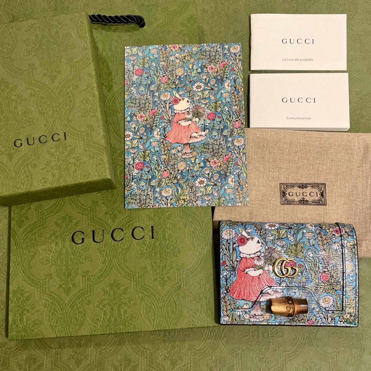 ヒグチユウコ GUCCI 二つ折り 財布 ウォレット こはる 折り財布 ヒグチユウコ GUCCI 二つ折り 財布 ウォレット こはる 折り財布