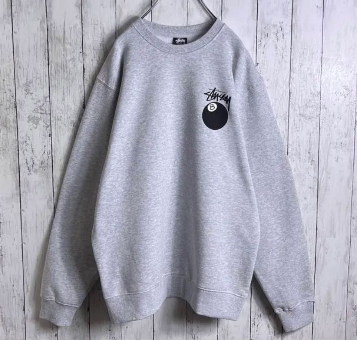 STUSSYスウェットパーカーエイトボールロゴ バックロゴスウェット