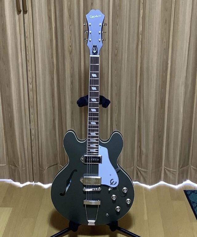 メーカー直配送 エピフォン カジノ Casino Worn Olive Drab【美品