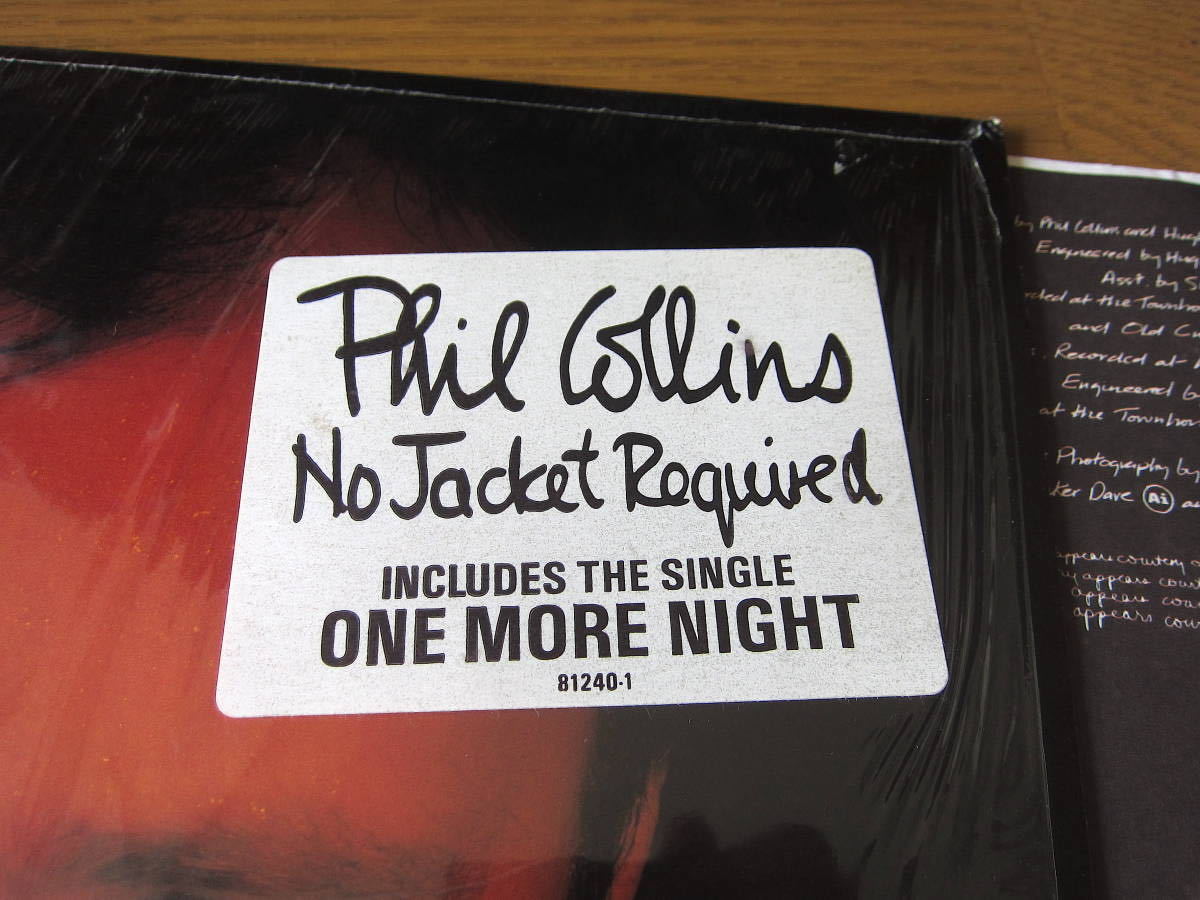 □ PHIL COLLINS NO JACKET REQUIRED 米盤オリジナルシュリンク