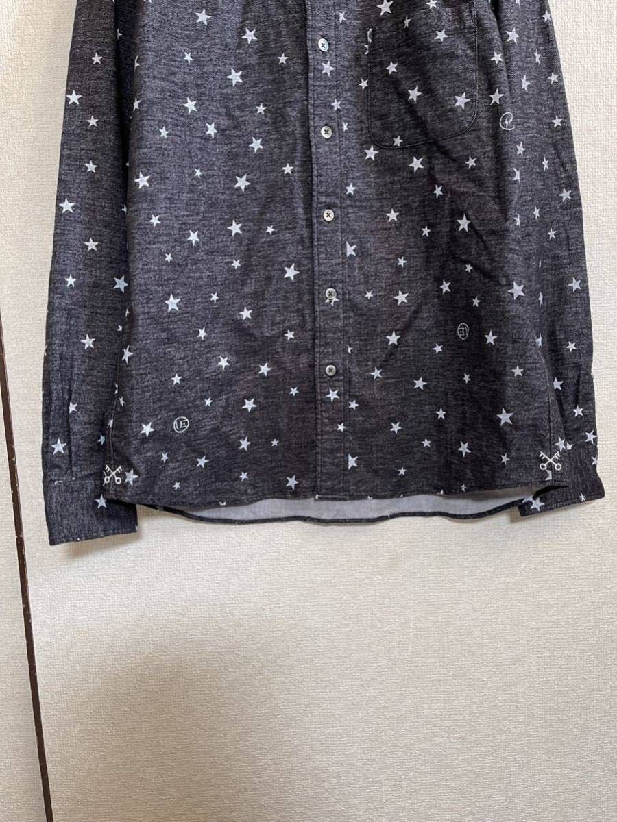 【良品】【レターパックプラス対応】 uniform experiment UE ユニフォームエクスペリメント SOPHNET ソフ STAR FLANNEL B.D SHIRT シャツ_画像6