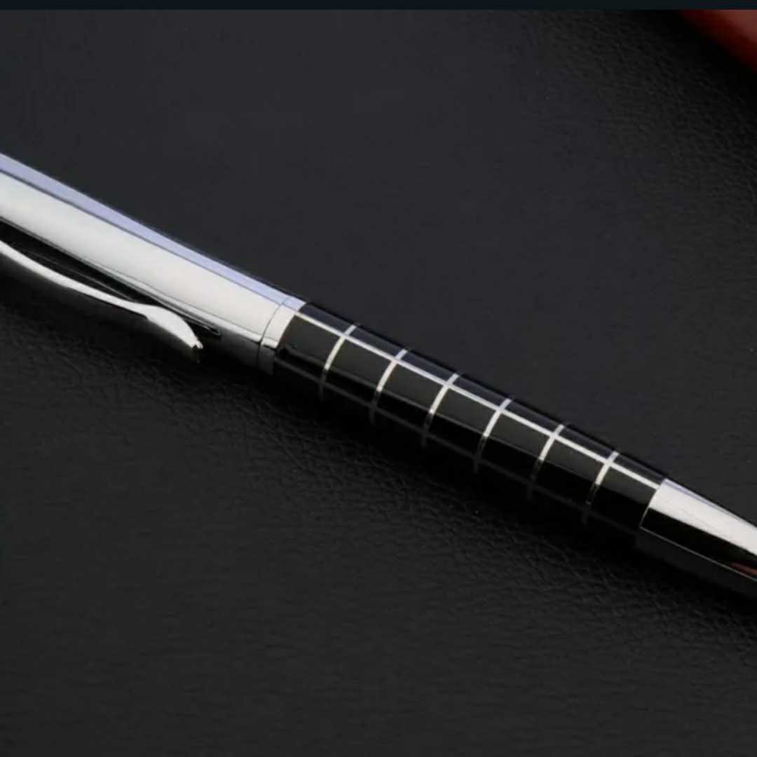  new goods ultra elegant fountain pen simple . writing brush writing implements .. pen black silver design 6