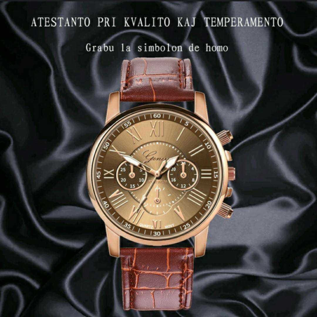 新品　腕時計　高級感　ゴージャス　黒と茶色のセット　4_画像3
