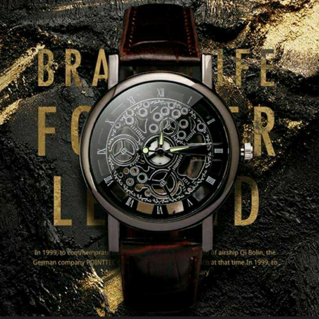 新品　激渋　腕時計　スケルトン　黒と茶色のセット　5