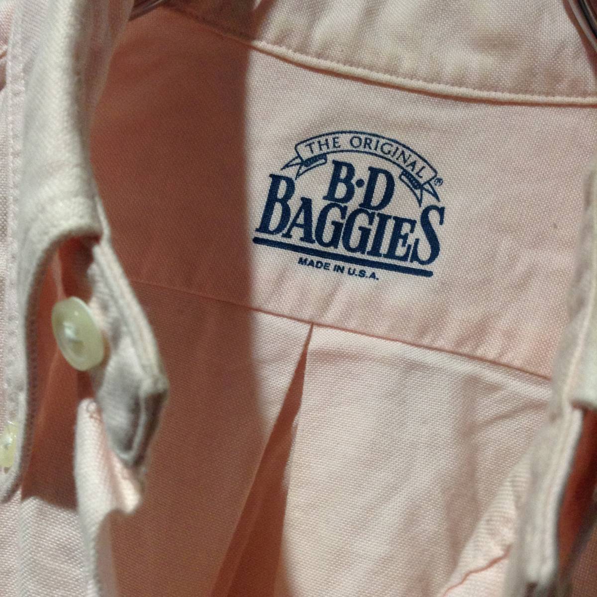 BD BAGGIES ボタンダウンOXシャツ 32-33サイズ　コットン100% ショート丈シャツです　中古の為ノンクレームノンリターンでお願いいたします_画像1