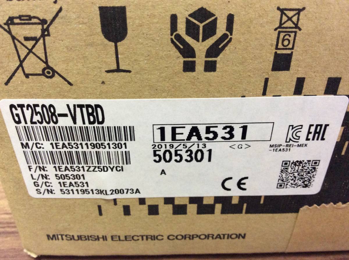 【TH-6883】未使用品 MITSUBISHI 三菱電機 ミツビシ タッチパネル GT2508-VTBD 2019年製