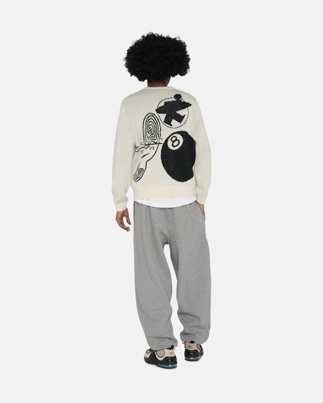 23SS STUSSY NIKE Fleece Crew & Fleece Pants GLAY SET UP L
