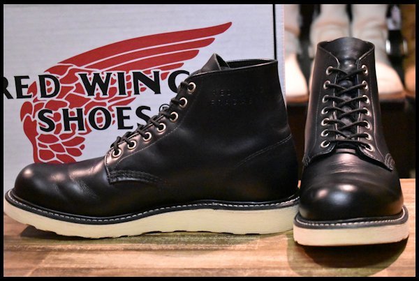 【8D 箱付 良品 FRAGMENT別注 19年】レッドウィング 4665 黒 ブラッククローム プレーントゥ フラグメント ブーツ redwing HOPESMORE