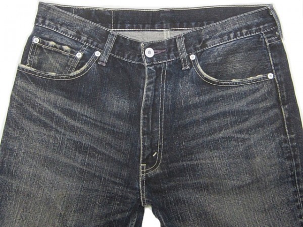 即決★Levi's★W34≒86cm/ストレートデニム/リーバイス502/ホワイトパッケージ/限定/廃番/ダメージ加工/鬼ヒゲ/アメカジ/ジーンズ/ジーパン_画像4