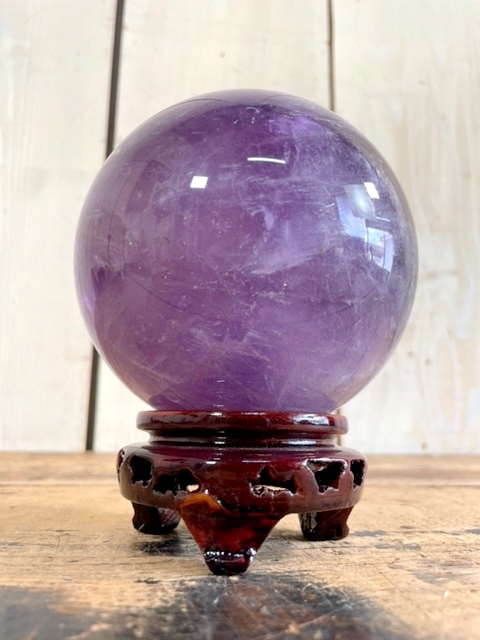 紫水晶　アメジスト　水晶玉　大玉　直径約11センチ　/　丸玉　パワーストーン　2月誕生石