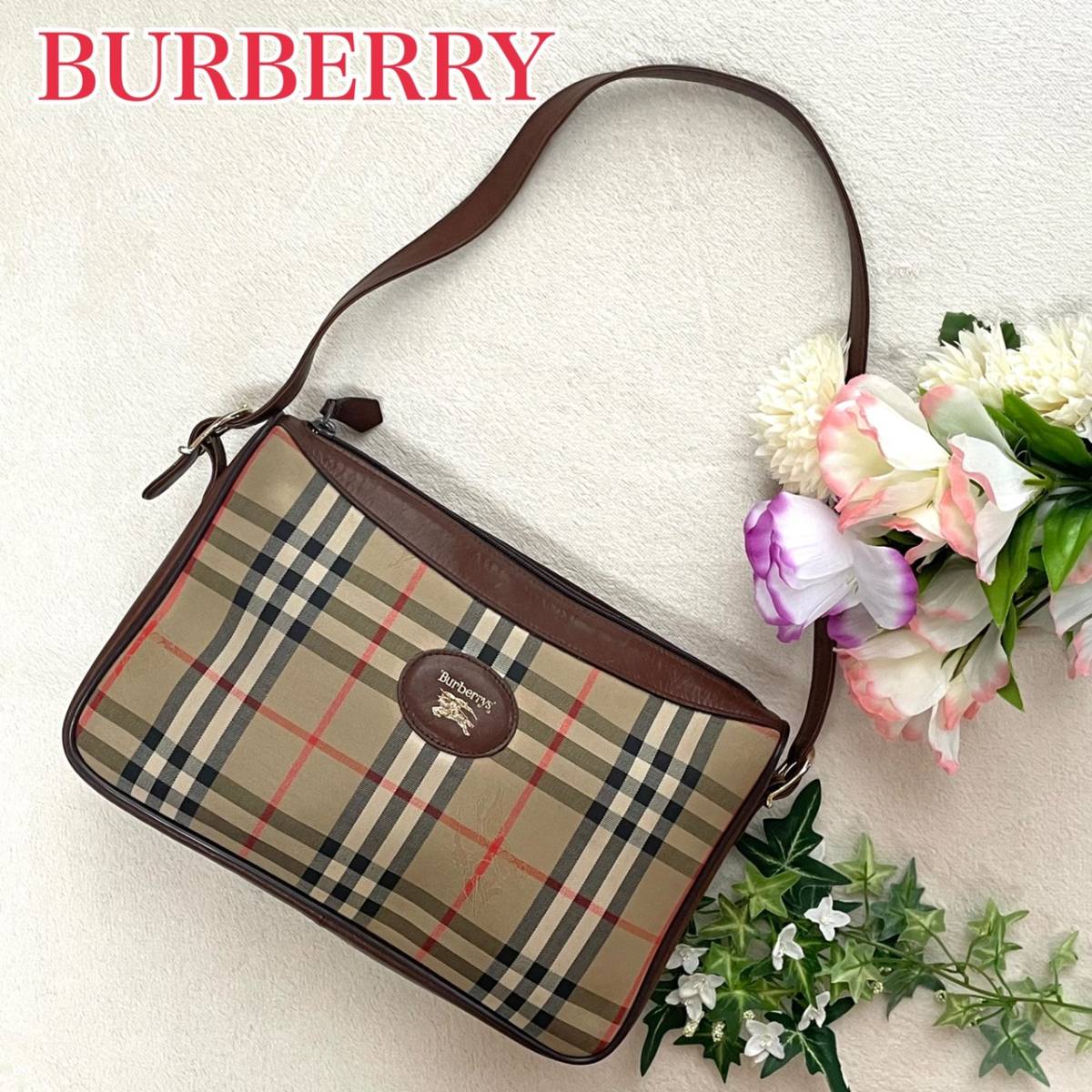 バーバリー Burberry バーバリーズ 巾着 ショルダーバッグ ブラック