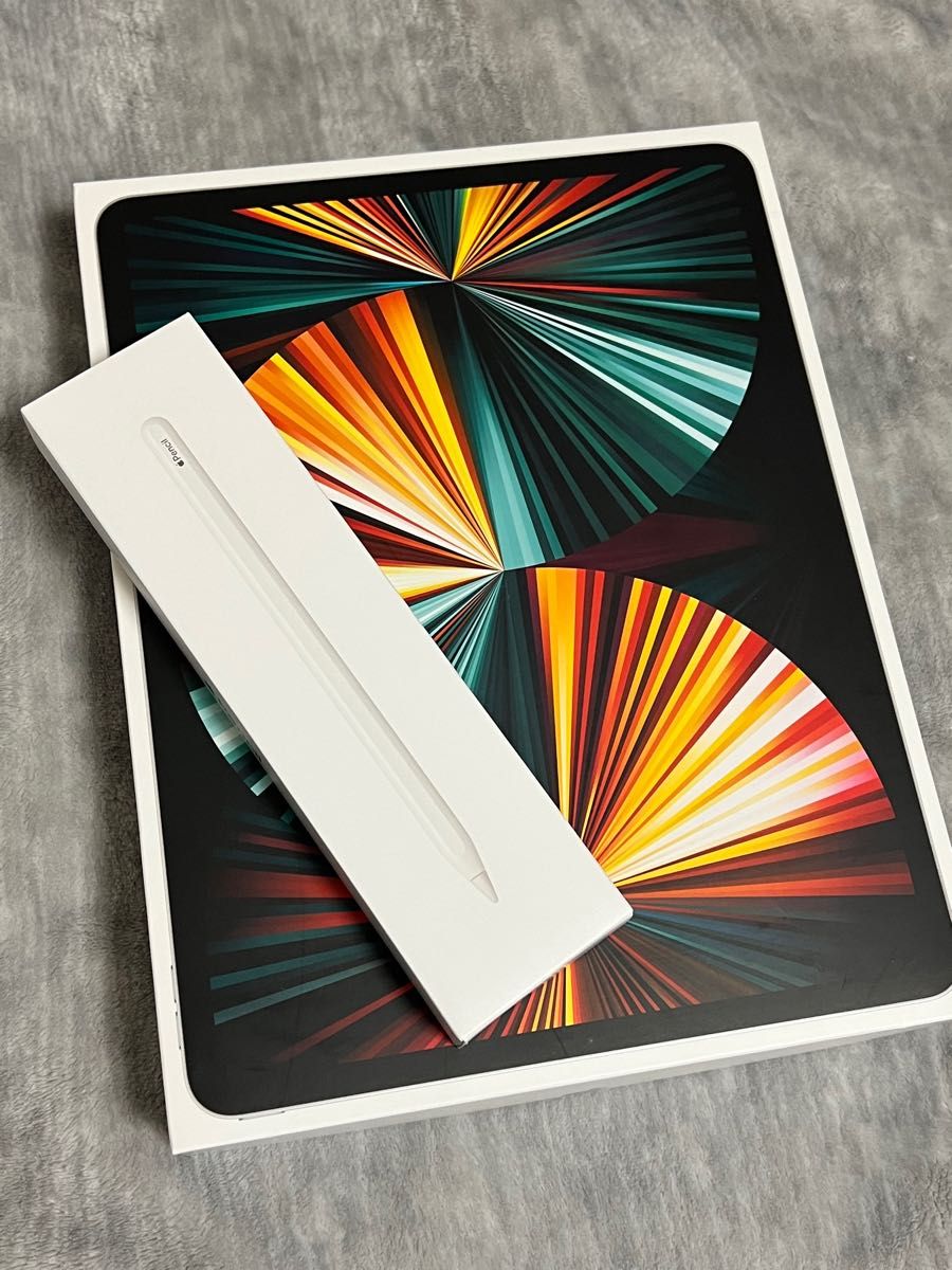 ○Apple Pro12.9第5世代 Pencile第2世代＆iPad iPad pro(第5世代) 128GB スペースグレイ  12.9インチ＋Apple Pencil 第2世代