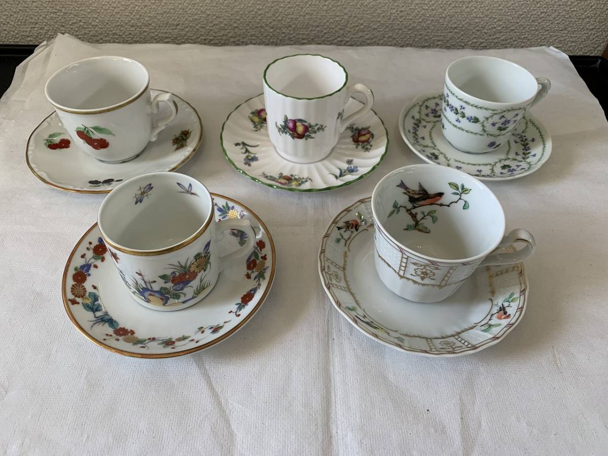 まとめて 7客セット HEINRICH BERNARDAUD LIMOGES BAVARIA VISTA ALEGRE Spode カップ＆ソーサー 洋食器 食器②の画像1