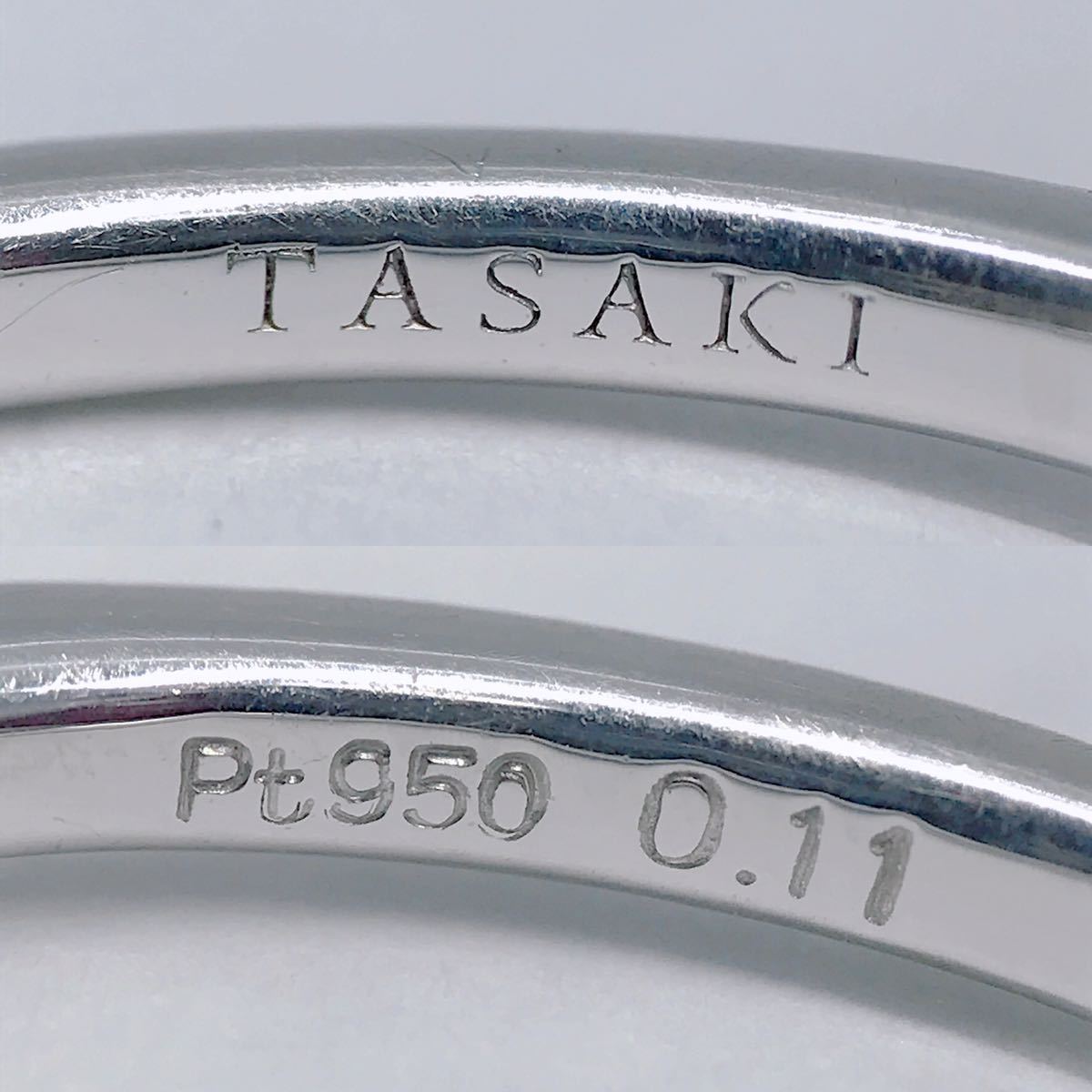タサキ スティーレ パヴェ ライン ダイヤモンド リング PT950 ハーフエタニティ TASAKI STILE 現行品