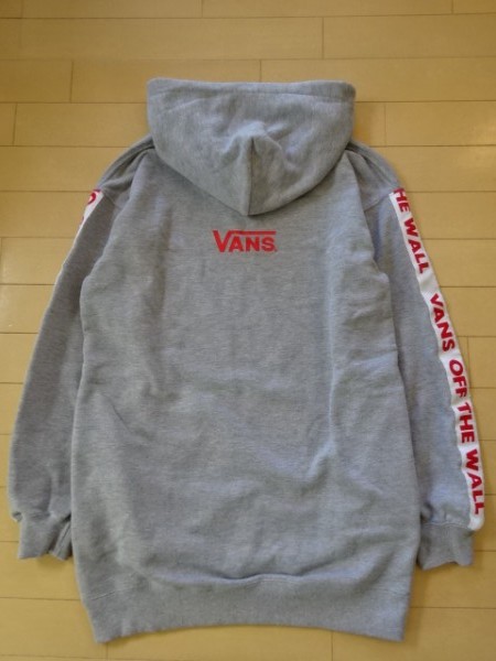 【VANS】WOMENS ワンピース パーカー グレー SIZE:SMALL (バンズ,ヴァンズ)_画像3