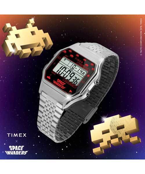 TIMEX 80 スペースインベーダーモデル シルバー タイメックス 金属製腕時計 未使用未開封品 タイトー TAITO