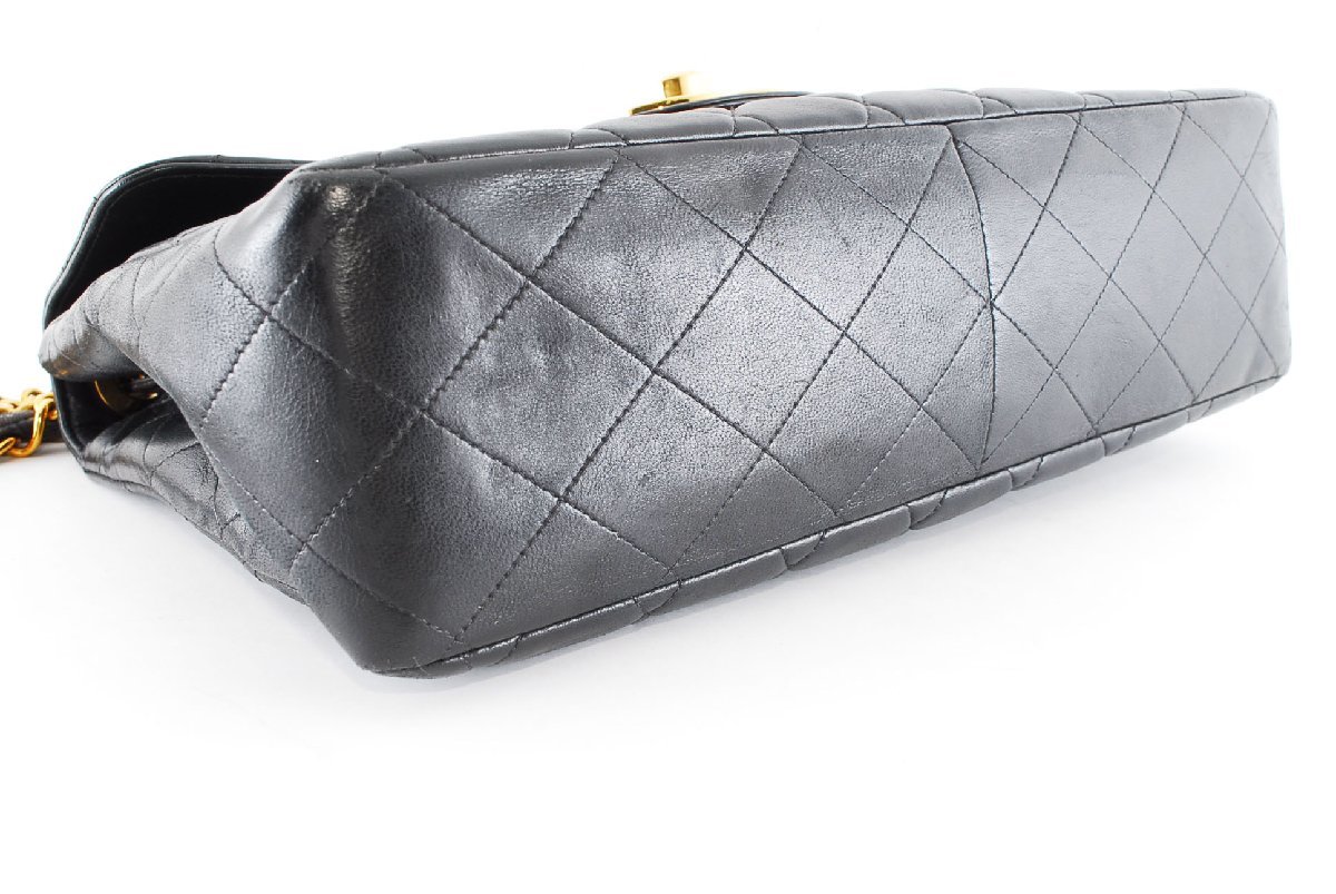 美品 シャネル デカ マトラッセ 中マト デカココ ターンロック チェーン ショルダーバッグ CHANEL