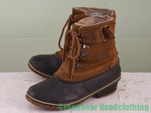 T583◆レディース【ソレル SOREL】ショートブーツ 茶 ブラウン 24cm_画像1