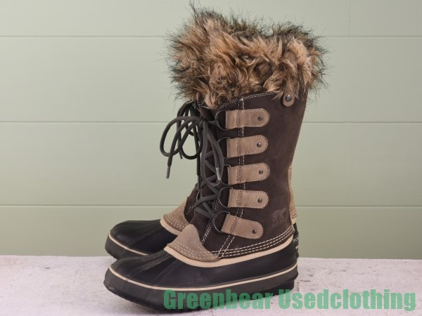 上品 T677◇レディース【ソレル SOREL】スノーブーツ 26cm グレー