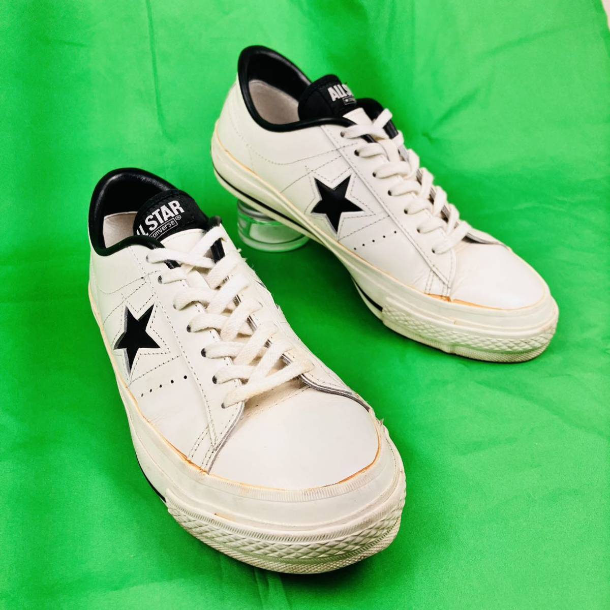  prompt decision made in Japan approximately 25cm converse ONE STAR J leather white Converse one Star J men's sneakers 