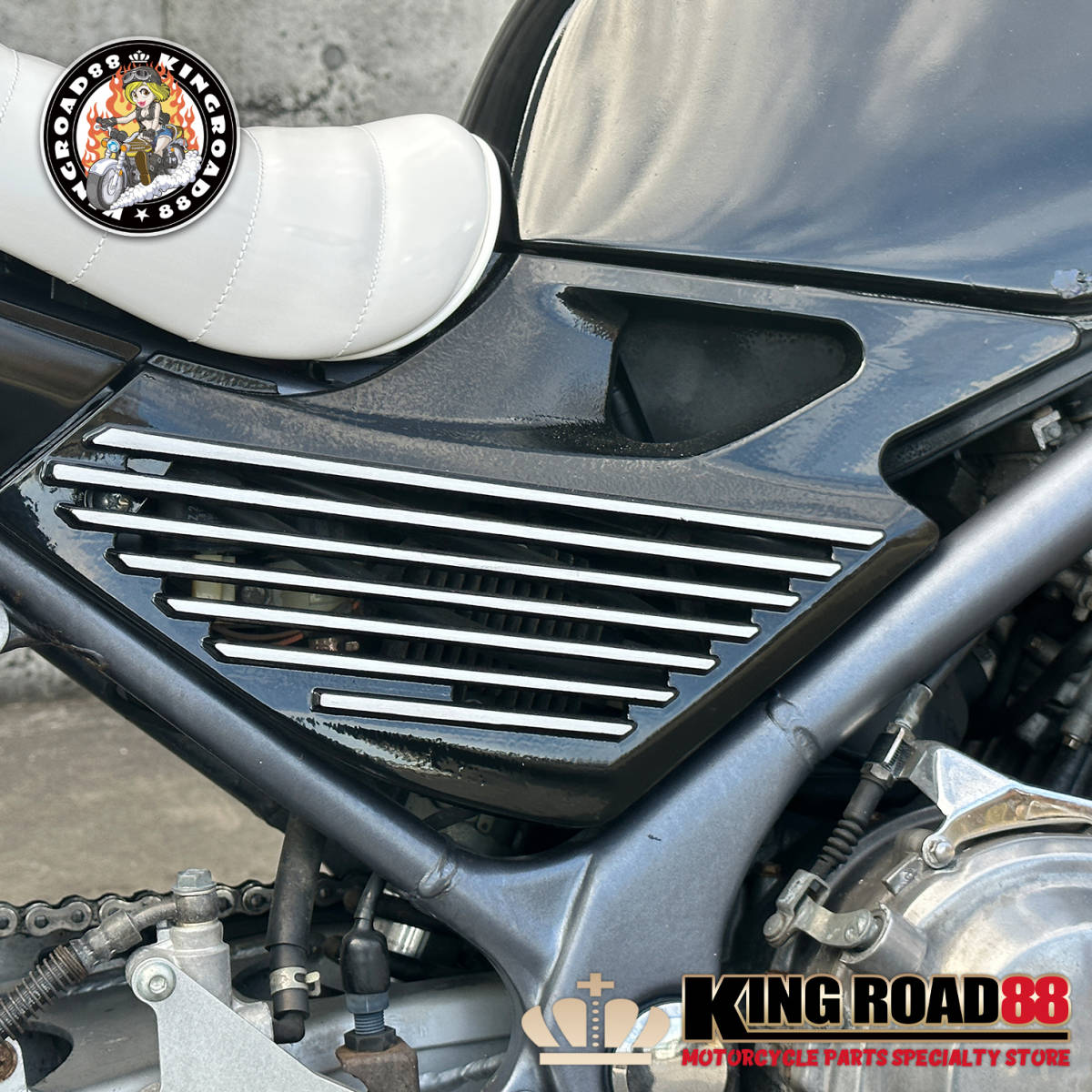 カワサキ バリオスⅠ型 ZR250A ☆ KingRoad88 アルミ ブラック